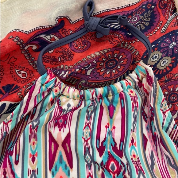 Art Class Tribal halter bikini 2 piece bathing suit size Large 10/12 - Picture 2 of 5